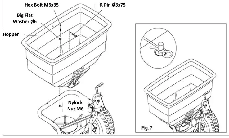 Handy Towed Spreader - ASSEMBLY Step 7