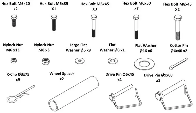 Handy Towed Spreader - COMPONENTS 1