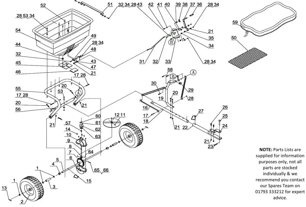 Handy Towed Spreader - PARTS DIAGRAM – THTS175