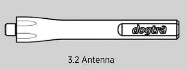 dogtra 3500NCP Super X Series Remote Controlled Dog Training Collars Owner’s Manual - Transmitter Antenna