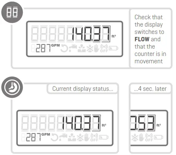 Kamstrup KWMX220 flow smart water meter device - Check the installation 2