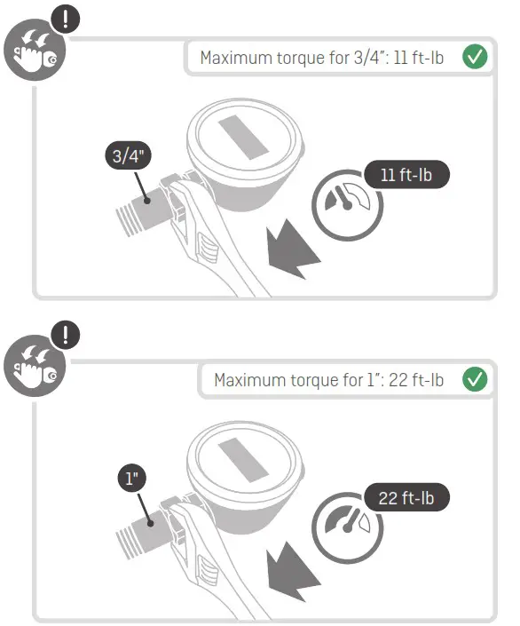 Kamstrup KWMX220 flow smart water meter device - Important! Be aware of maximum torque