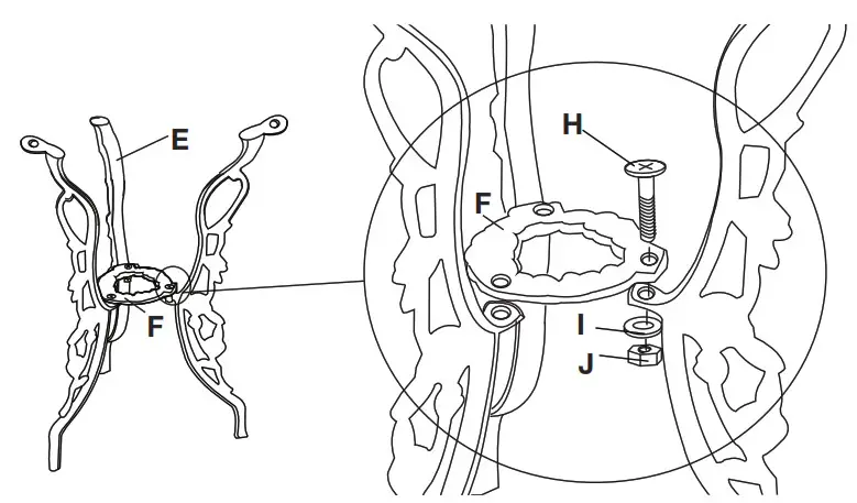 Patio Premier 3pc Bistro Set - Position table top-