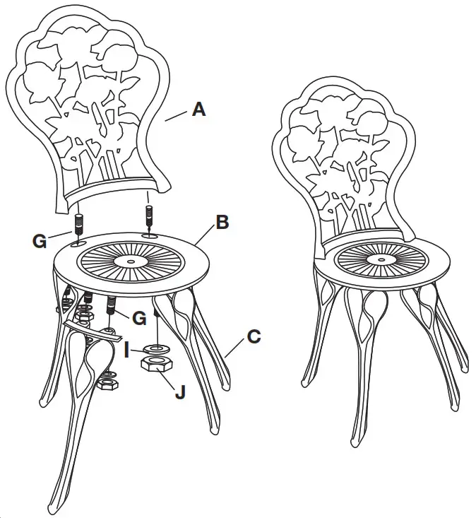 Patio Premier 3pc Bistro Set - Thread studs
