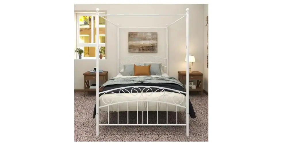 The Home Depot S-715f-wh White Full Metal Canopy Bed Frame User Manual The Home Depot S-715f-wh White Full Metal Canopy Bed Frame User Manual