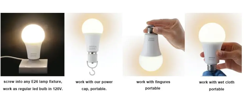GZJG LED CP-BL01-9WE Rechargeable LED Bulb FIG 1