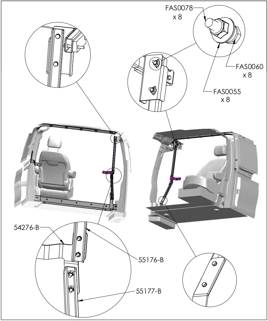 ADRIAN STEEL PARMM 70 Lbs Mercedes Metris Partition Step 05