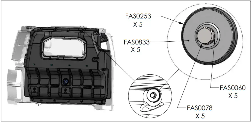 ADRIAN STEEL PARMM 70 Lbs Mercedes Metris Partition Step 09
