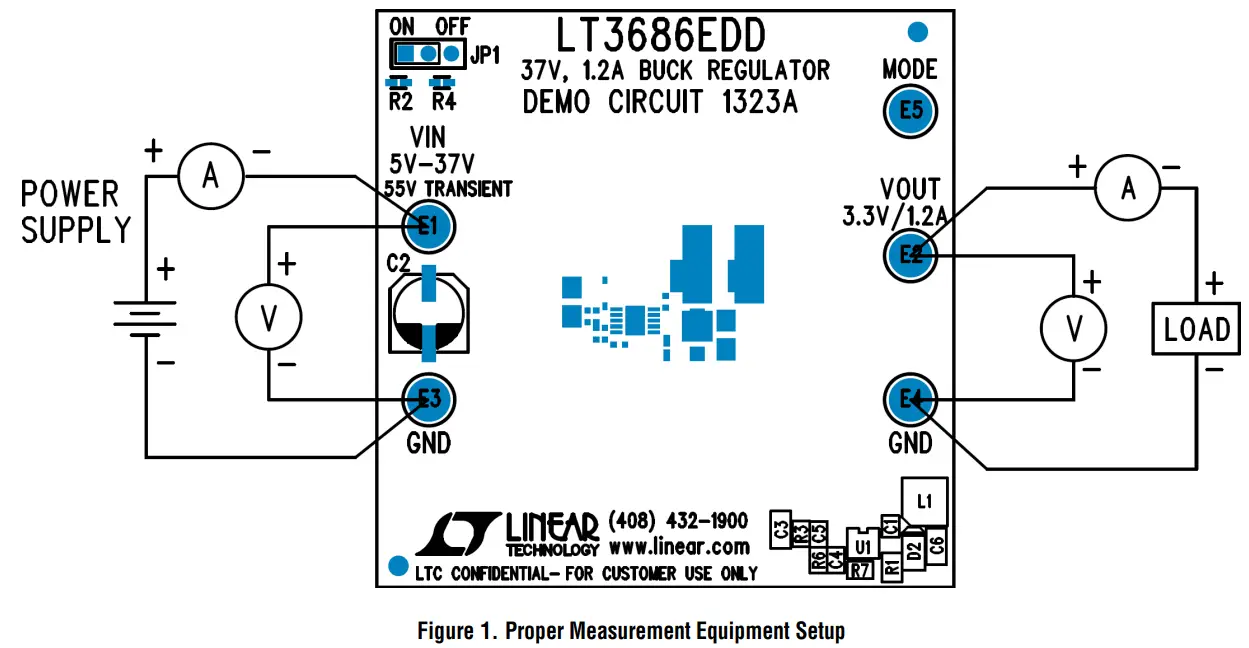 LINEAR TECHNOLOGY LT3686EDD Demo Circuit 1295A High Desinity Low Noise Power Mod - figer1
