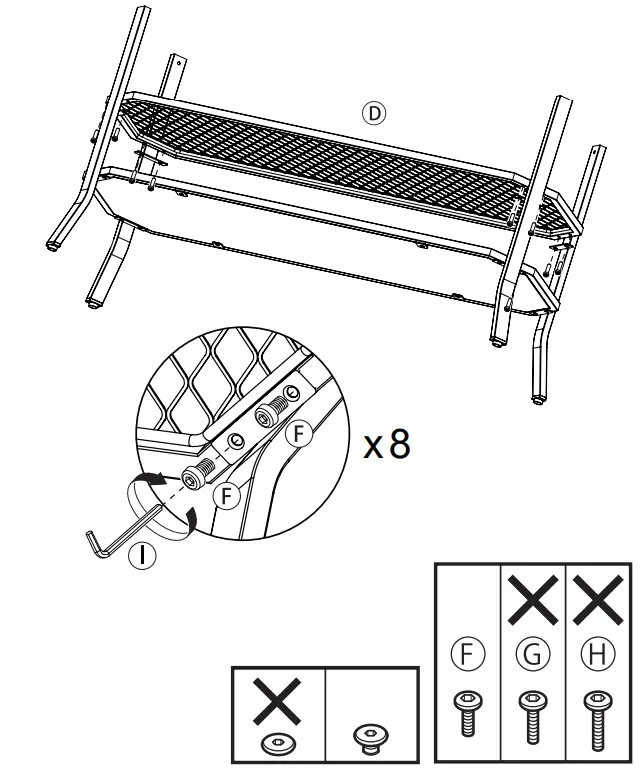 Costway HV10178CF 3-Tier TV Stand fig 5