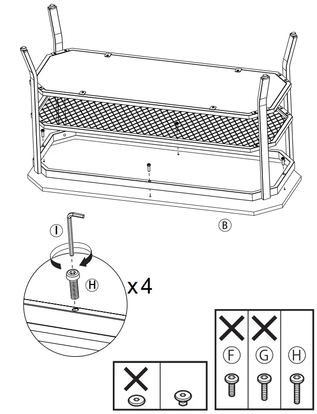 Costway HV10178CF 3-Tier TV Stand fig 7
