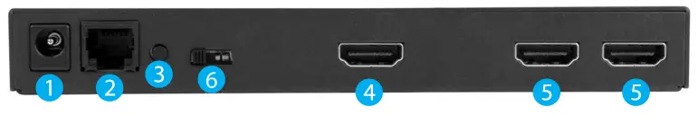 StarTech com VS221HD4KA 2 Port HDMI Automatic Switch 4K - Rear View