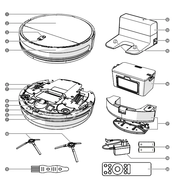 nedis WIFIVCR001CBK Wi Fi Smart Robot Vacuum Cleaner - Figure