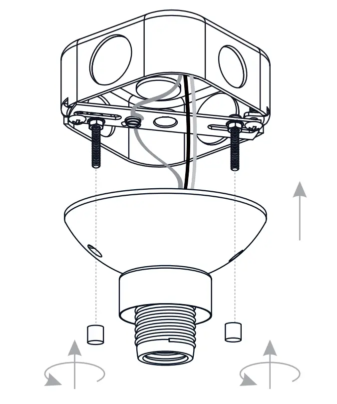 QUOIZEL HLY1610BN 1-Light Brushed Nickel Flush Installation