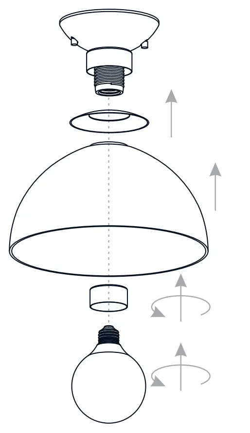 QUOIZEL HLY1610BN 1-Light Brushed Nickel Flush Installation