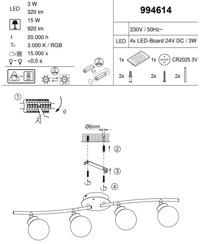 LeuchtenDirekt MIKO Pure Illumination LED Light - Figure 1