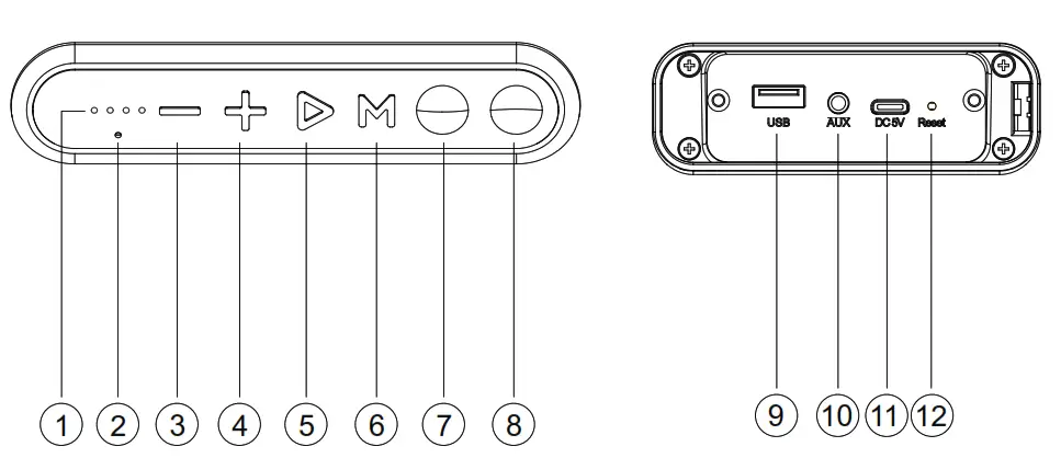 CALIBER HPG 440BT Portable Speakers - Battery