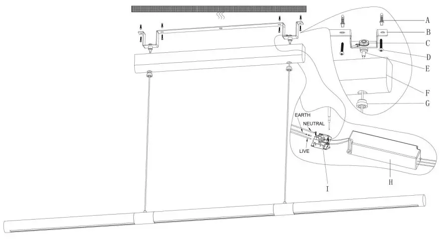 Lucci LEDlux 020622 Alby LED Dimmable Colour Shifting Pendant
