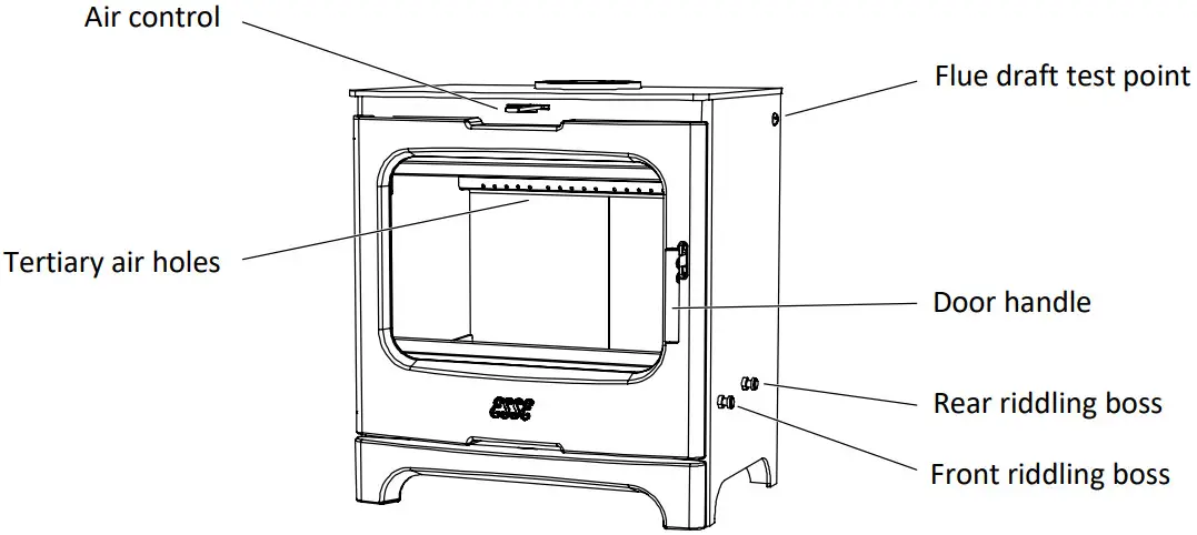 ESSE FPMS30977 705 Wood Burning Stove - Figure 2