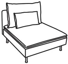 IKEA 993 058 27 SÖDERHAMN 4 Seat Sofa - All parts and prices 2