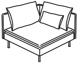 IKEA 993 058 27 SÖDERHAMN 4 Seat Sofa - All parts and prices 3