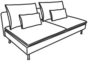 IKEA 993 058 27 SÖDERHAMN 4 Seat Sofa - All parts and prices 5