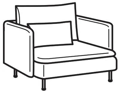 IKEA 993 058 27 SÖDERHAMN 4 Seat Sofa - Combinations 1