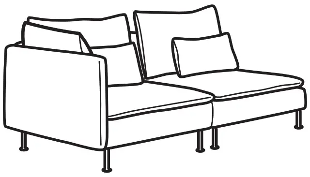 IKEA 993 058 27 SÖDERHAMN 4 Seat Sofa - Combinations 3