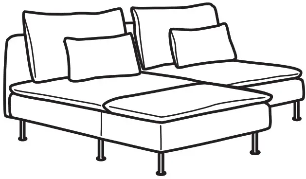 IKEA 993 058 27 SÖDERHAMN 4 Seat Sofa - Combinations 4