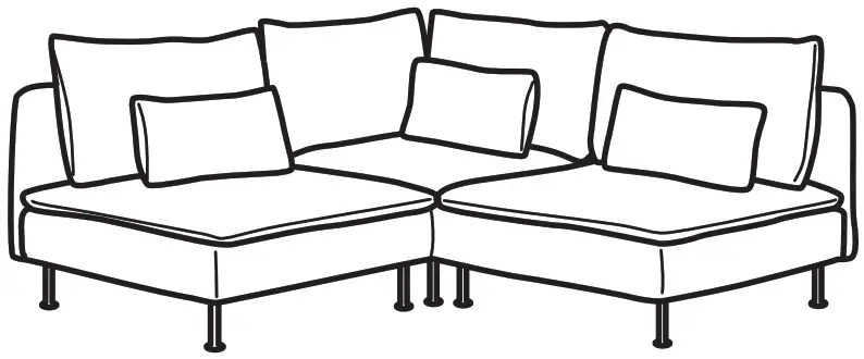 IKEA 993 058 27 SÖDERHAMN 4 Seat Sofa - Combinations 5