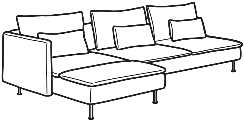 IKEA 993 058 27 SÖDERHAMN 4 Seat Sofa - Combinations 6