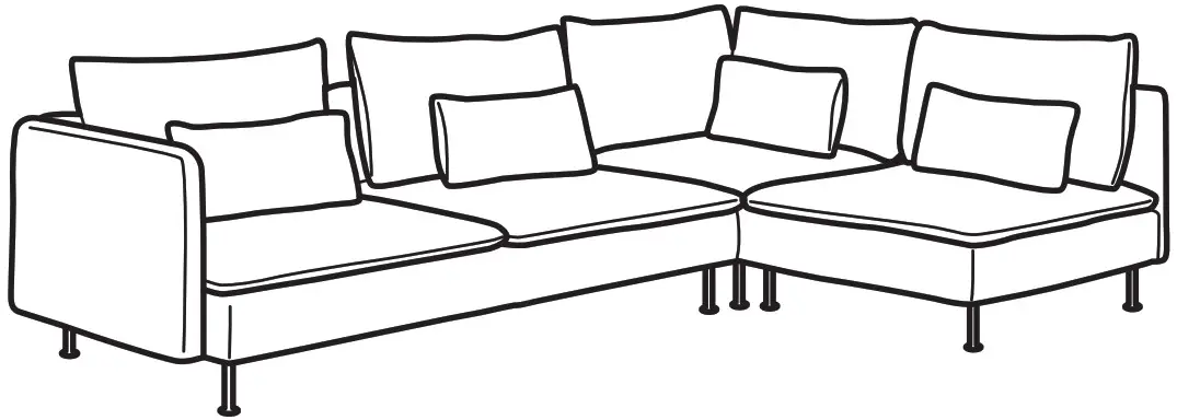IKEA 993 058 27 SÖDERHAMN 4 Seat Sofa - Combinations 8