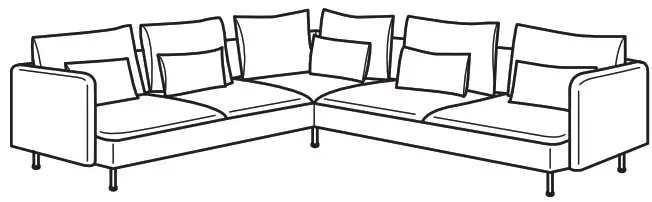 IKEA 993 058 27 SÖDERHAMN 4 Seat Sofa - Combinations 9