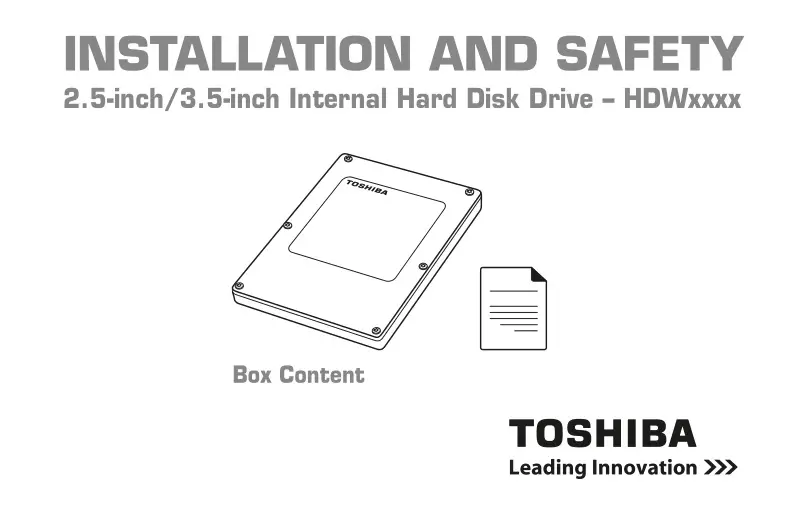 TOSHIBA S300 4TB Surveillance 3.5 Inch Internal Hard Drive Instructions