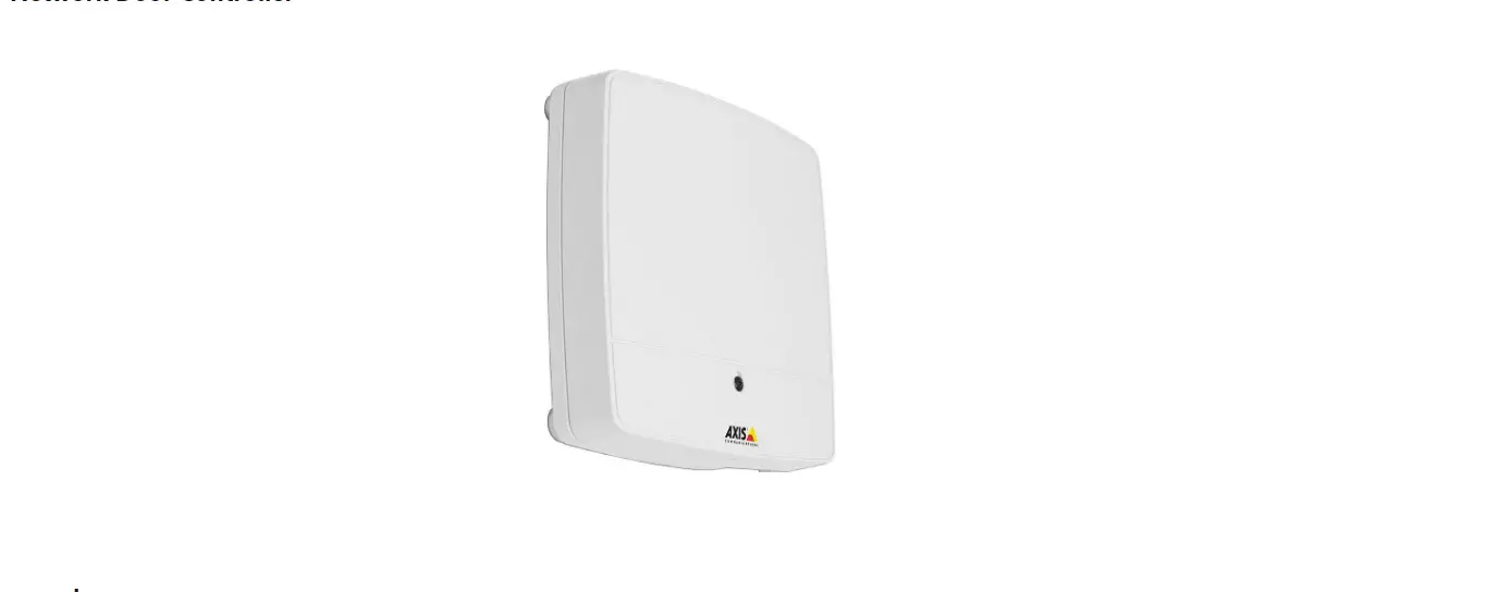 Axis A1001 Network Door Controller Installation Guide