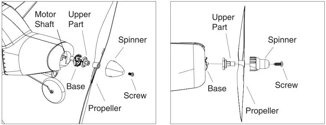 SONIKRC WWII Warbird Series User Manual - Propeller Replacement