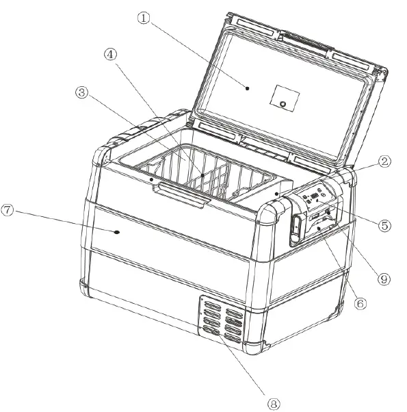VITRIFRIGO VF55P 55 Litre Portable 12v 240v Campervan Fridge Freezer-2