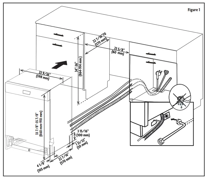 Magic Chef MCSDW8TCST Dishwasher - Figure 1