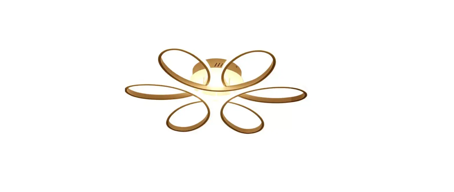 Umeiluce 779139850540 23.2 Inch Modern Led Semi-flush Mount Aluminum Flower Shape Black Finishing For Living Dining Room Bedroom Remote Dimming Installation Guide