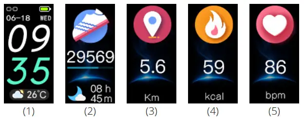 niceboy X-FIT PLUS Smart Bracelet - VARIOUS BAND DISPLAY SCREENS