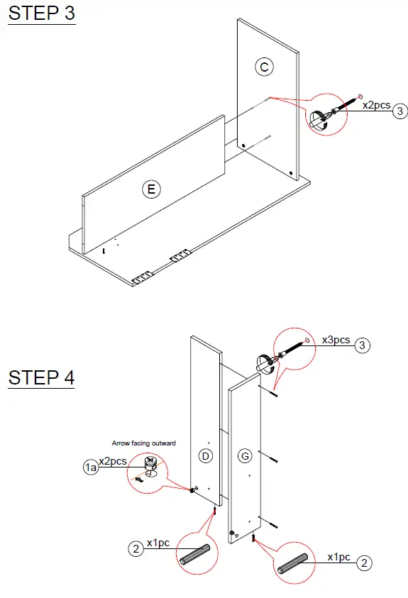 Furinno 21340 L-Shape Stainless Steel Computer Desk 4