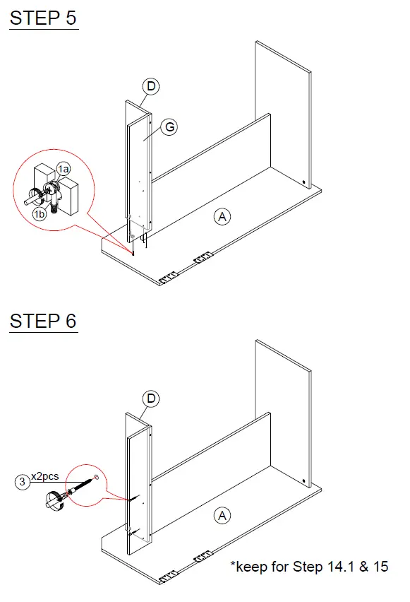 Furinno 21340 L-Shape Stainless Steel Computer Desk 5
