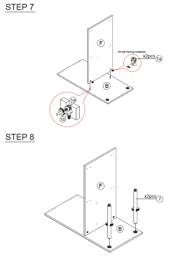 Furinno 21340 L-Shape Stainless Steel Computer Desk 6