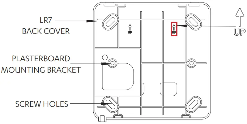 Mount back cover to the wall