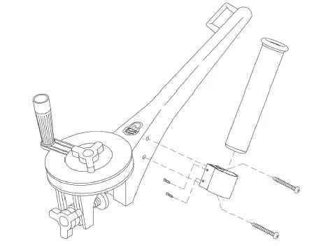 CANNON-2450005-Positive-Lock-Mini-Troll-Mount-Rod-FIG-2