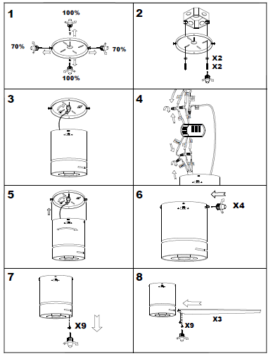 Parrot-Uncle-F6298-48-Inch-Bronze-LED-Indoor-Flush-Mount-Chandelier-Ceiling-Fan-02