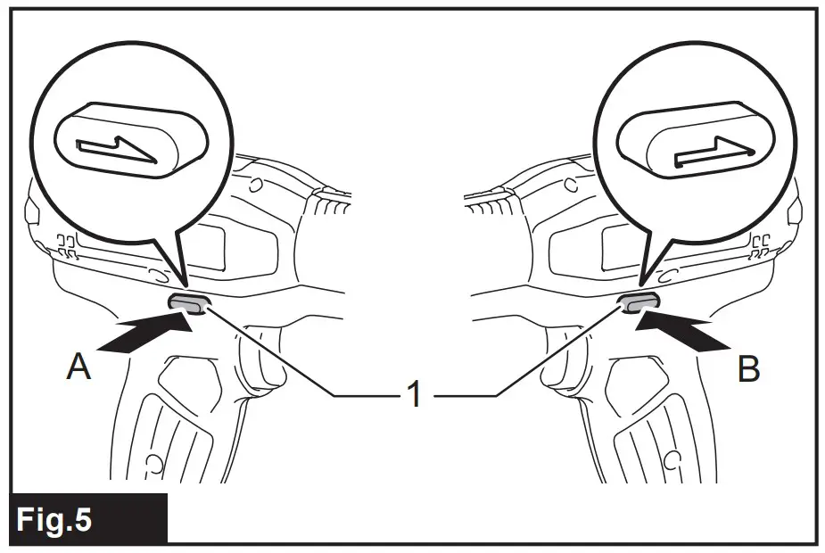 Reversing switch action