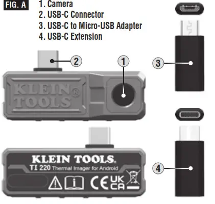 KLEIN TOOLS TI220 Thermal Imager for Android Devices - Fig1