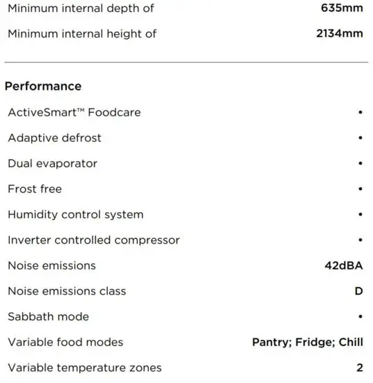 FIG 5 SPECIFICATIONS