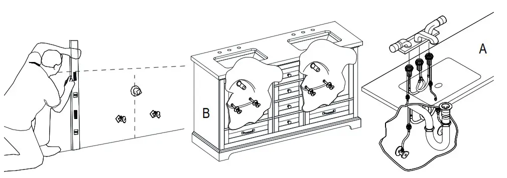 HOME DECORATORS COLLECTION HDTD60VW Barn Door - Assembly 3